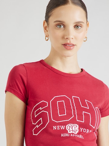Maglietta 'SOHO' di AÉROPOSTALE in rosso