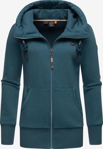 Ragwear Zip-Up Hoodie 'Neska' in Blue: front