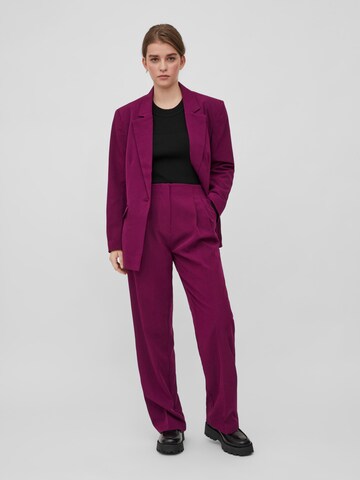 VILA Wide leg Pleat-Front Pants 'Angey' in Purple