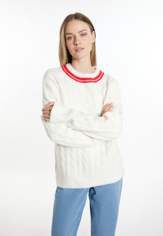 DreiMaster Maritim Pullover in Weiß