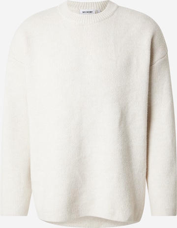 WEEKDAY Pullover 'Teo' in Weiß: Vorderseite