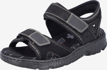 Rieker Trekking sandal in Black: front