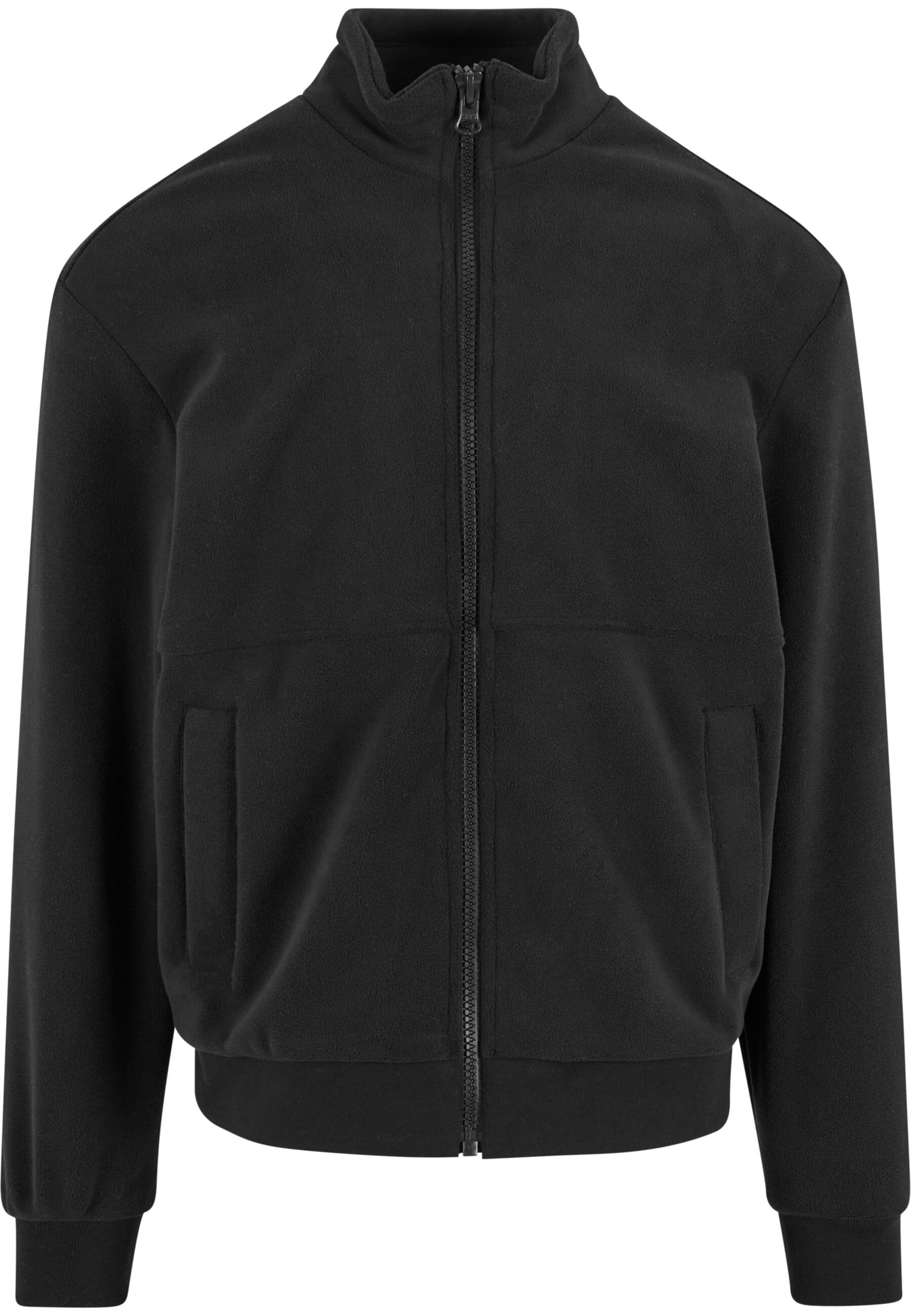 Urban Classics Fleece jacket in Black: front