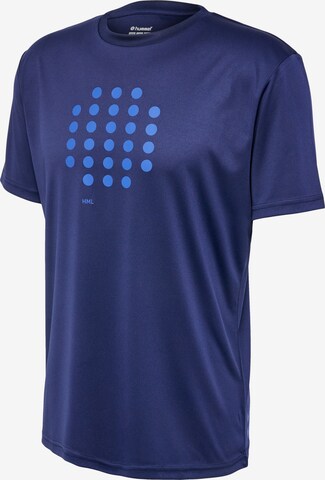 T-Shirt fonctionnel 'Court' Hummel en bleu