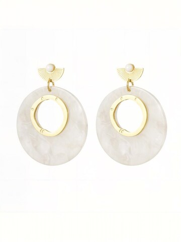 La Moda Me Ohrringe 'Sharon'‌‌‌‌‌‌ in Weiß: Vorderseite