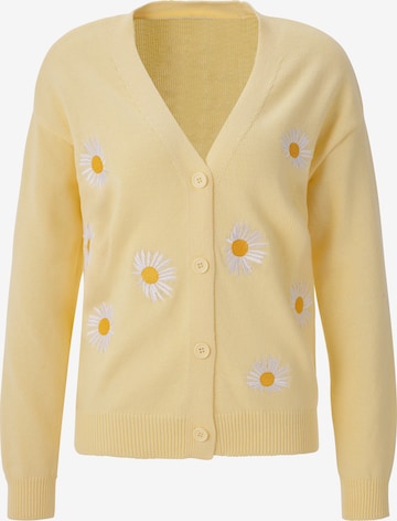 Aniston CASUAL Knit Cardigan in Yellow: front