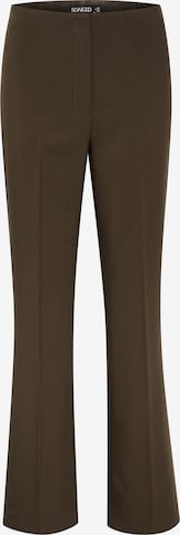 SOAKED IN LUXURY Flared Pants 'Corinne' in Brown: front