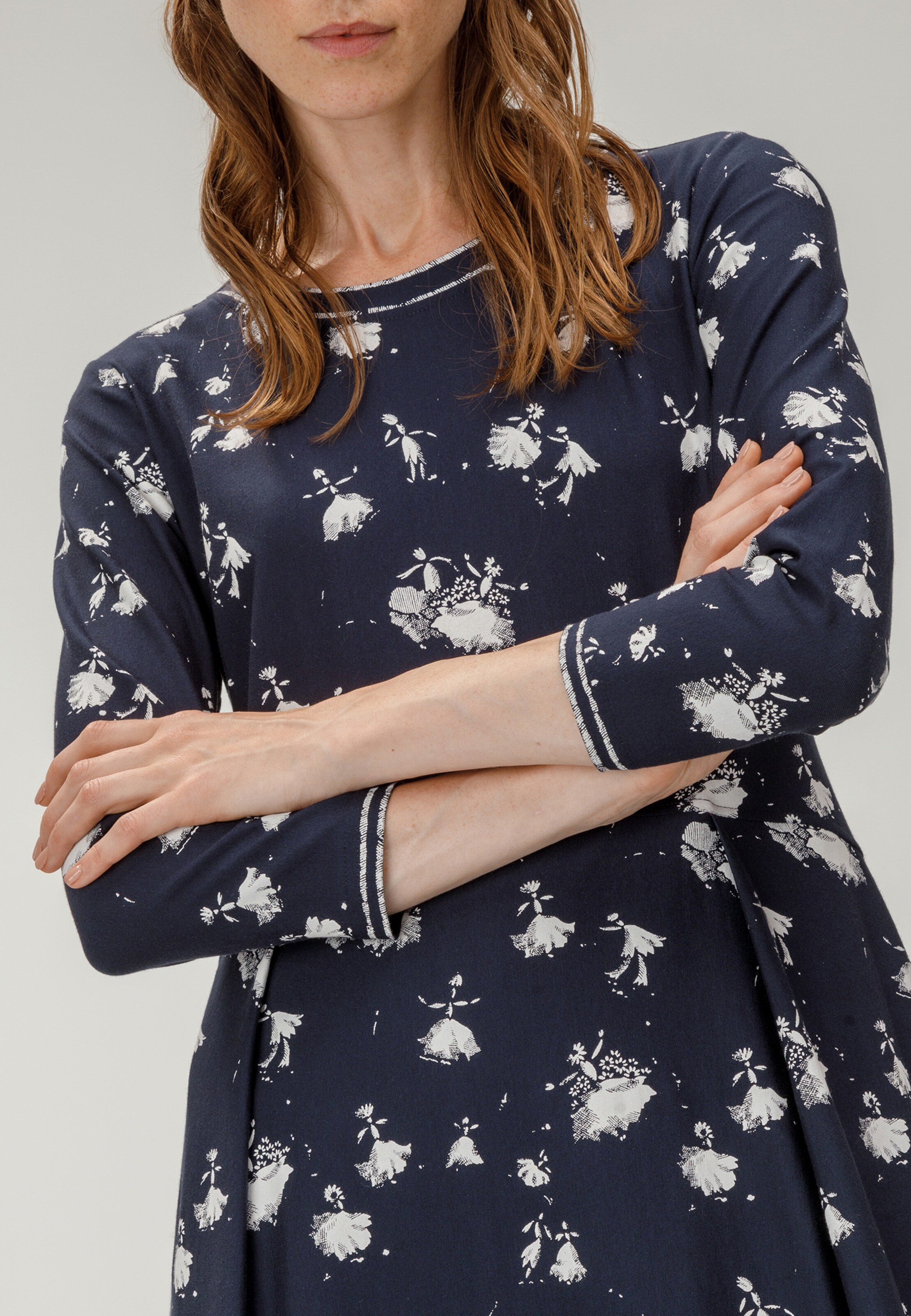 Frauen Große Größen HELMIDGE Druckkleid in Blau, Dunkelblau - ZU45248 Frauen Große Größen HELMIDGE Druckkleid in Blau, Dunkelblau - ZU45248