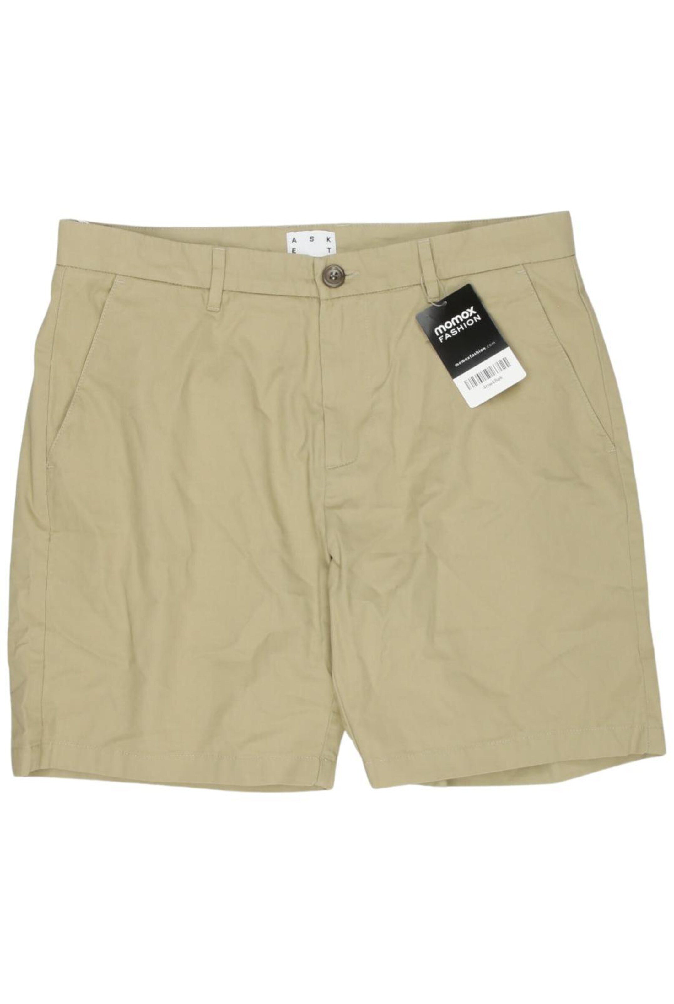 Asket Shorts in 30 in Beige: front