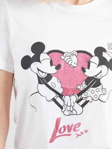 ONLY Футболка 'ONLMICKEY' в Белый