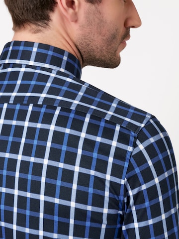 DESOTO Regular Fit Jerseyhemd, atumngsaktiv und bügelfrei in Blau