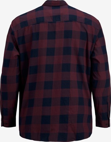 Jack & Jones Plus Rovný strih Košeľa 'Gingham' - fialová