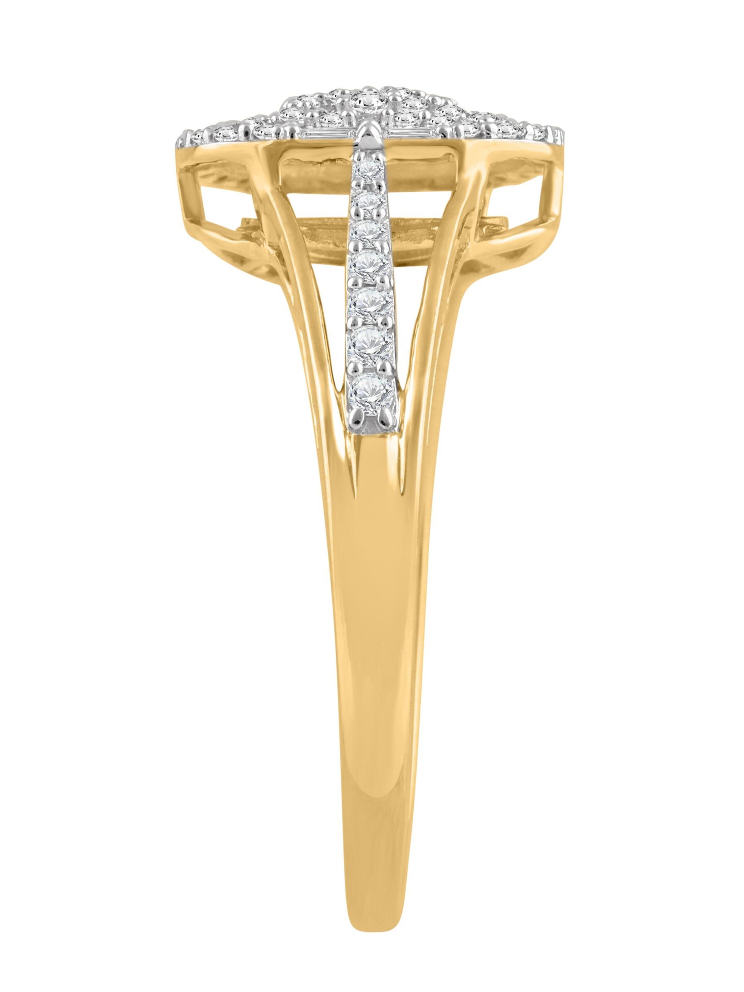 Diamant Exquis - Anillo 'Ring aus 375 Gelbgold mit Diamant' en oro
