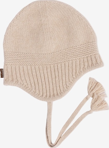 GOBI Cashmere - Sombrero 'Ultimate Warmth Knit Tie Hat' en beige: frente