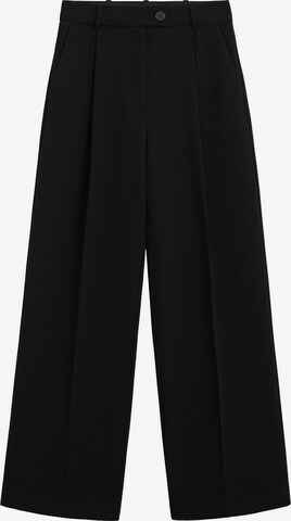 Wide Leg Pantalon à pince 'Betty' MANGO en noir : devant