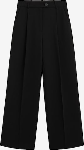 MANGO Zvonové kalhoty Kalhoty se sklady v pase 'Betty' – černá: přední strana