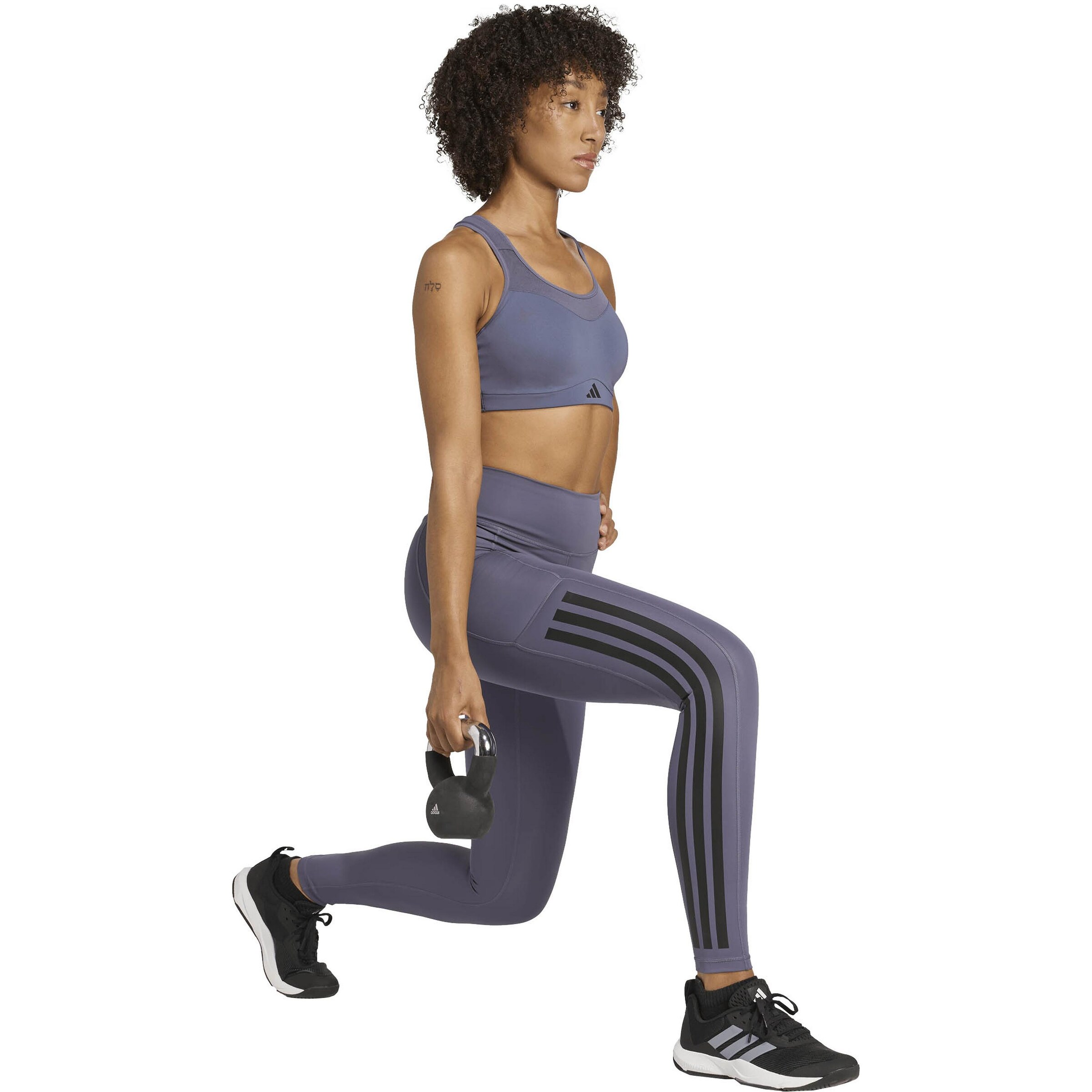 ADIDAS PERFORMANCE Skinny Workout Pants 'Optime' in Purple