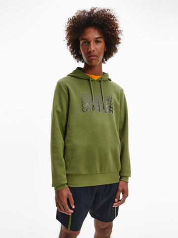 Calvin Klein Sport Sportsweatshirt in Grün: Vorderseite