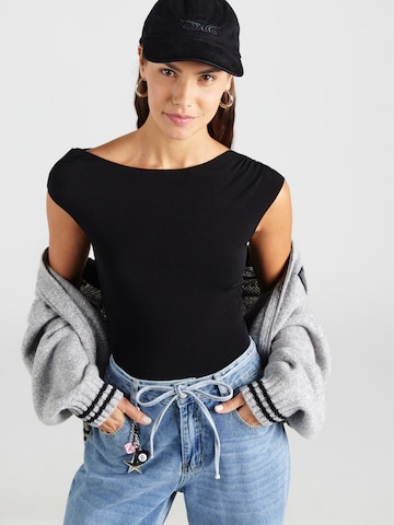 studioselect - Camisa body 'Lana' em preto: frente