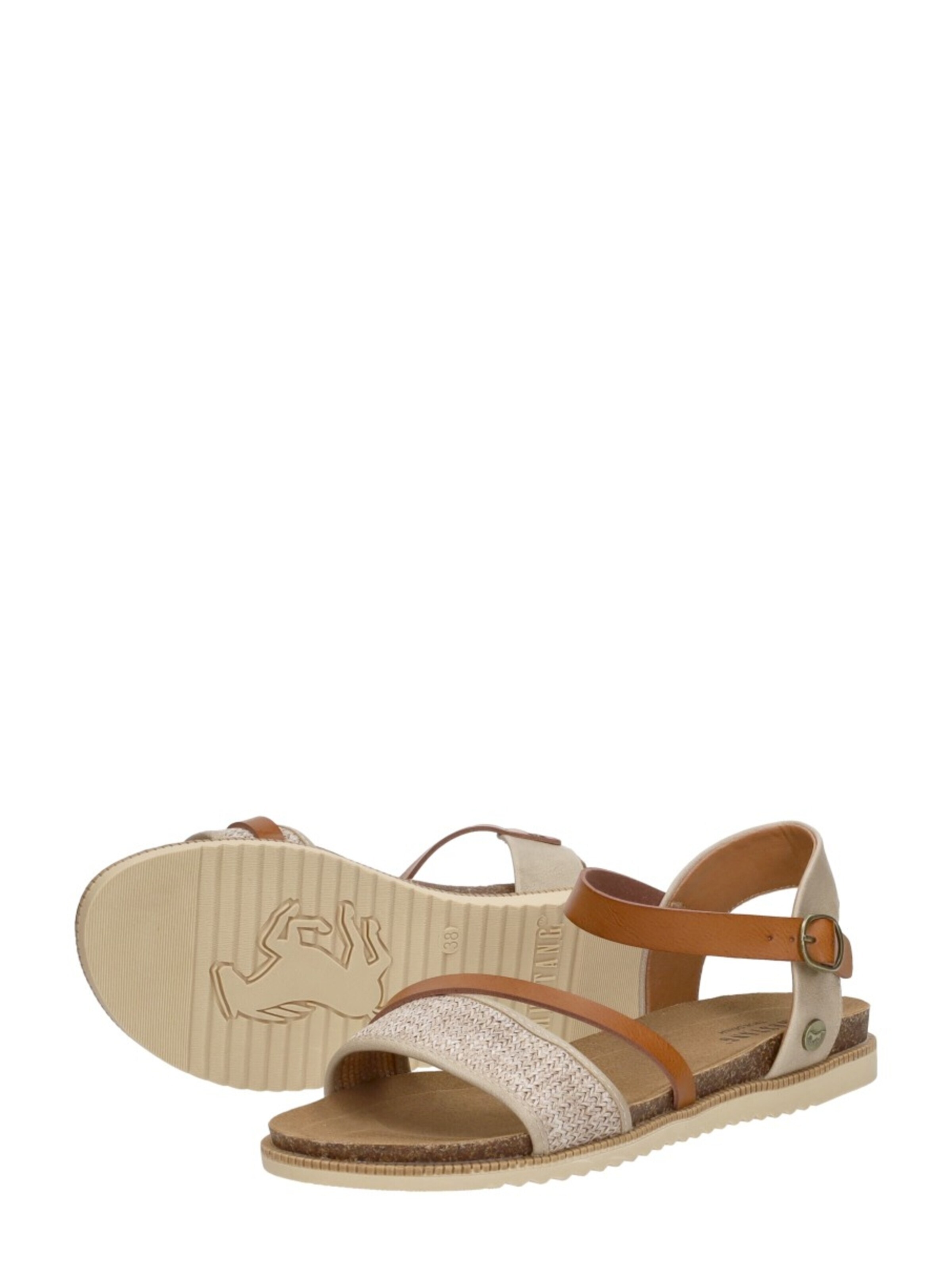 MUSTANG Sandal 'Sandalen Plat' in Beige