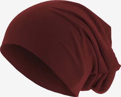 MSTRDS Bonnet 'Beanie' en rouge foncé, Vue avec produit