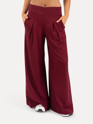 Smilodox Wide Leg Hose 'Vanea' in Rot: Vorderseite