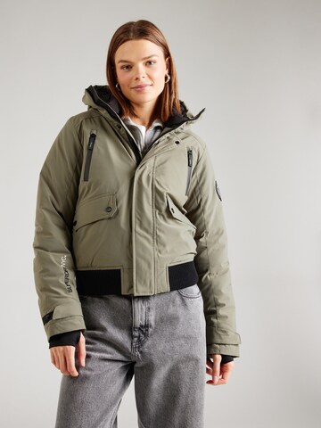 Superdry Winterjas 'City' in Groen: voorkant