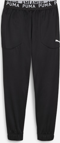 PUMA - Tapered Pantalón deportivo en negro: frente