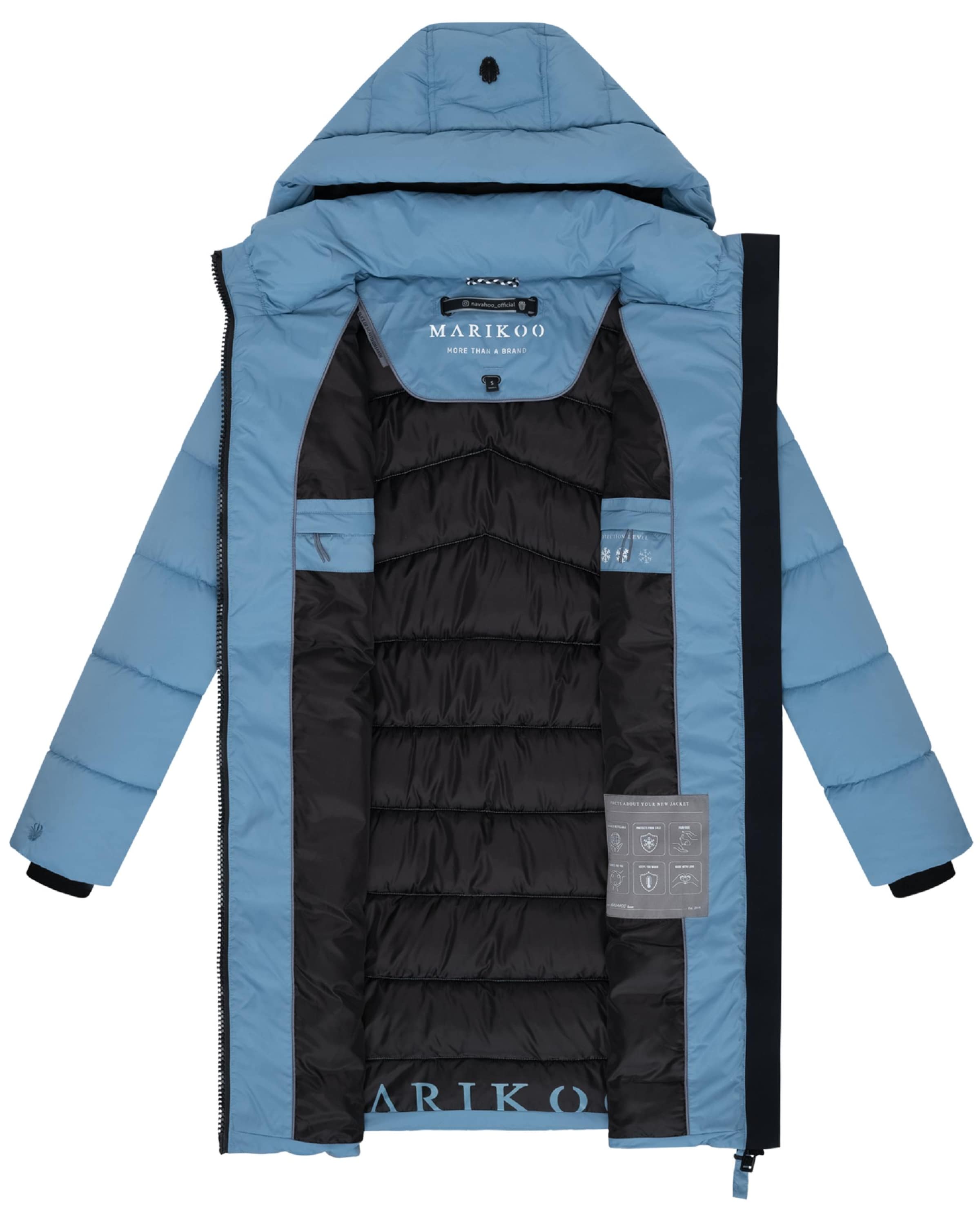 MARIKOO Płaszcz zimowy 'Kaltnäschen 16' w kolorze niebieski