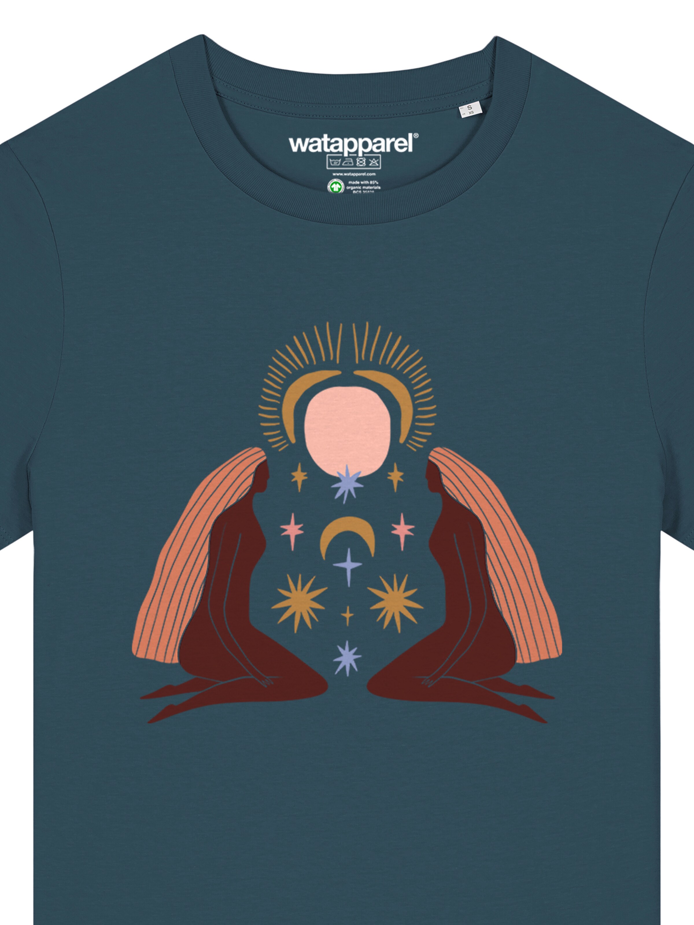 Watapparel Shirt 'Love And Flex' in Blauw