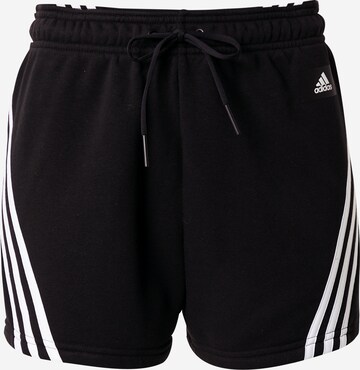 ADIDAS SPORTSWEAR Regular Workout Pants 'Future Icons 3-Stripes' in Black: front