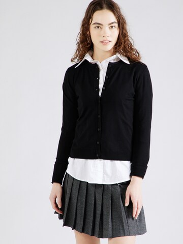 Sisley Knit Cardigan in Black: front