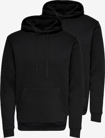 Only & Sons Sweatshirt 'Ceres' in Black: front