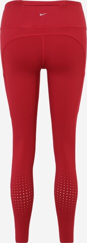 raudona NIKE Siauras Sportinės kelnės 'Epic Luxe'