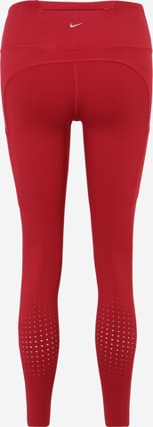 NIKE - Skinny Calças de desporto 'Epic Luxe' em vermelho