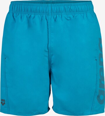 ARENA Swimming Trunks 'LOGO BOXER' in Blue: front