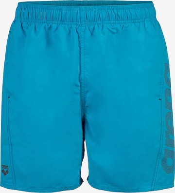 ARENA Beach Short 'LOGO BOXER' in Blau: predná strana