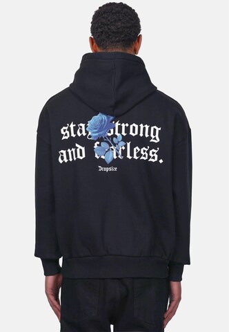 DropsizeSweater majica 'Stay Strong' - crna boja: prednji dio