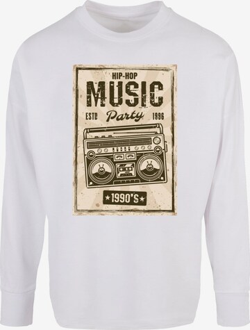 Mister Tee Shirt 'Retro Boom' in White: front