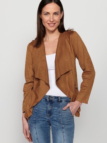 KOROSHI Between-season jacket in Brown: front