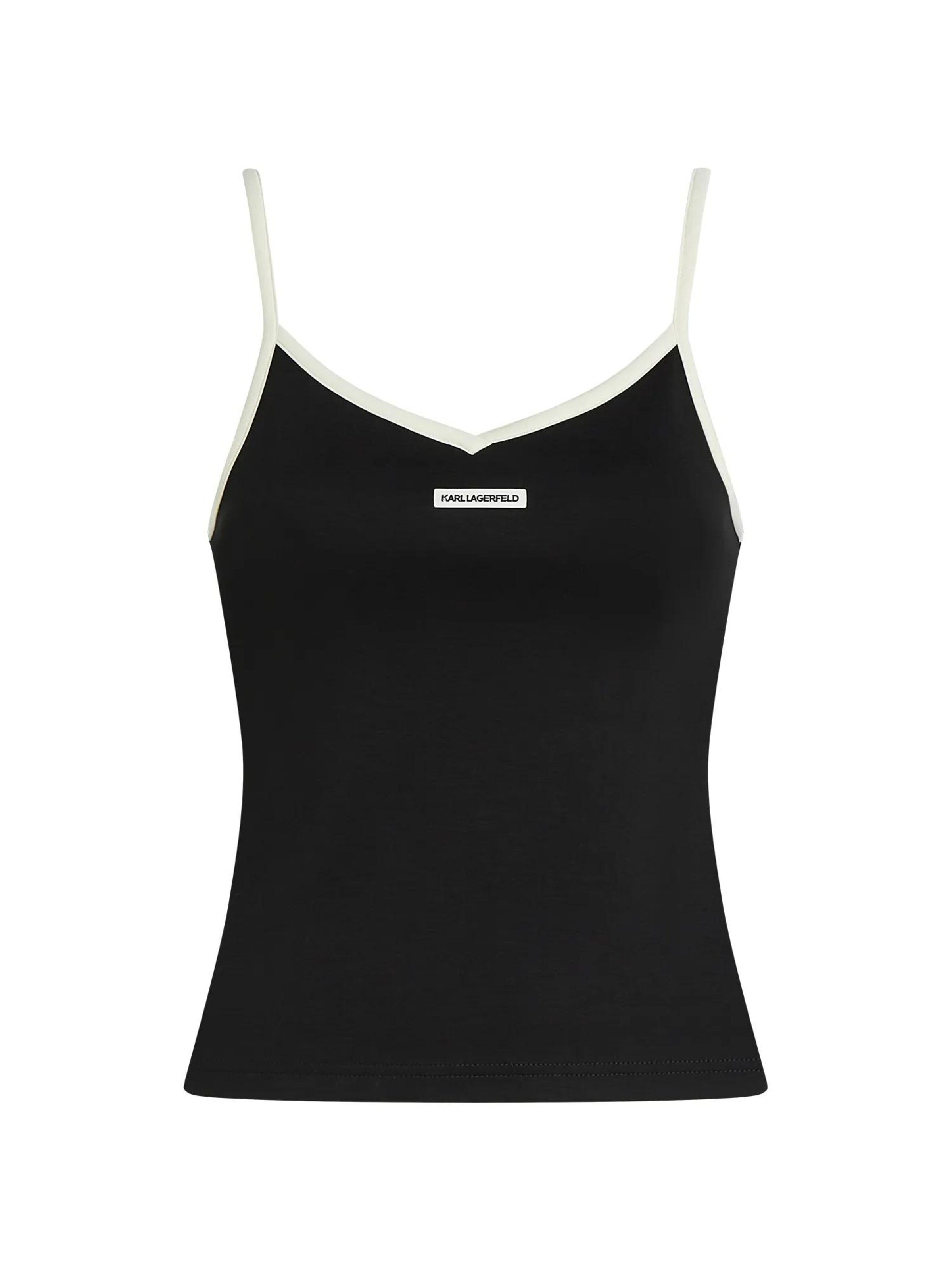 Karl Lagerfeld Top | črna barva: sprednja stran