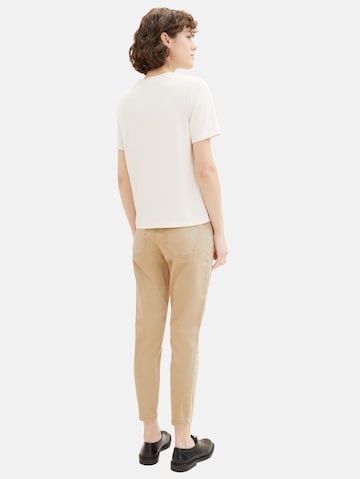 TOM TAILOR Slimfit Broek in Beige