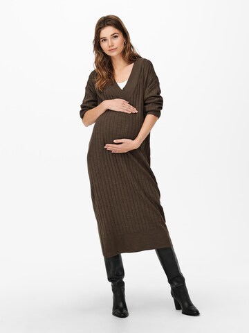 Only Maternity Knit dress in Brown