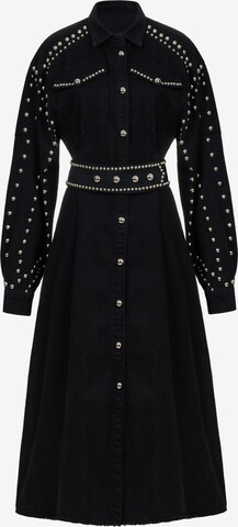 Robe-chemise NOCTURNE en noir : devant