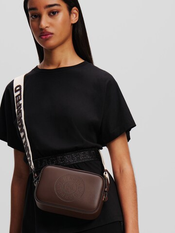 Karl Lagerfeld Crossbody Bag 'K/Circle' in Brown: front