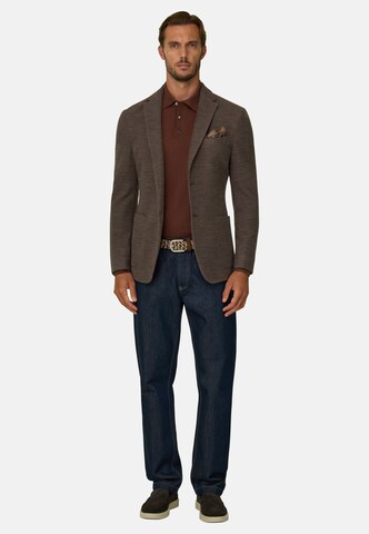 Boggi Milano Regular fit Colbert in Bruin