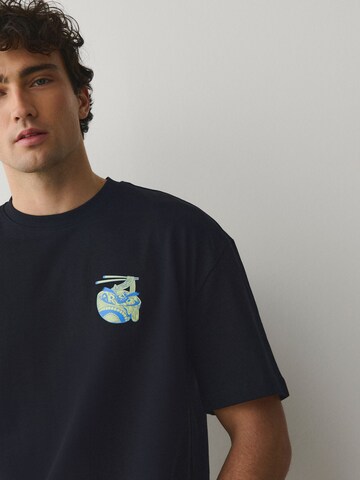 Tricou 'Ramen Company' de la Next pe negru