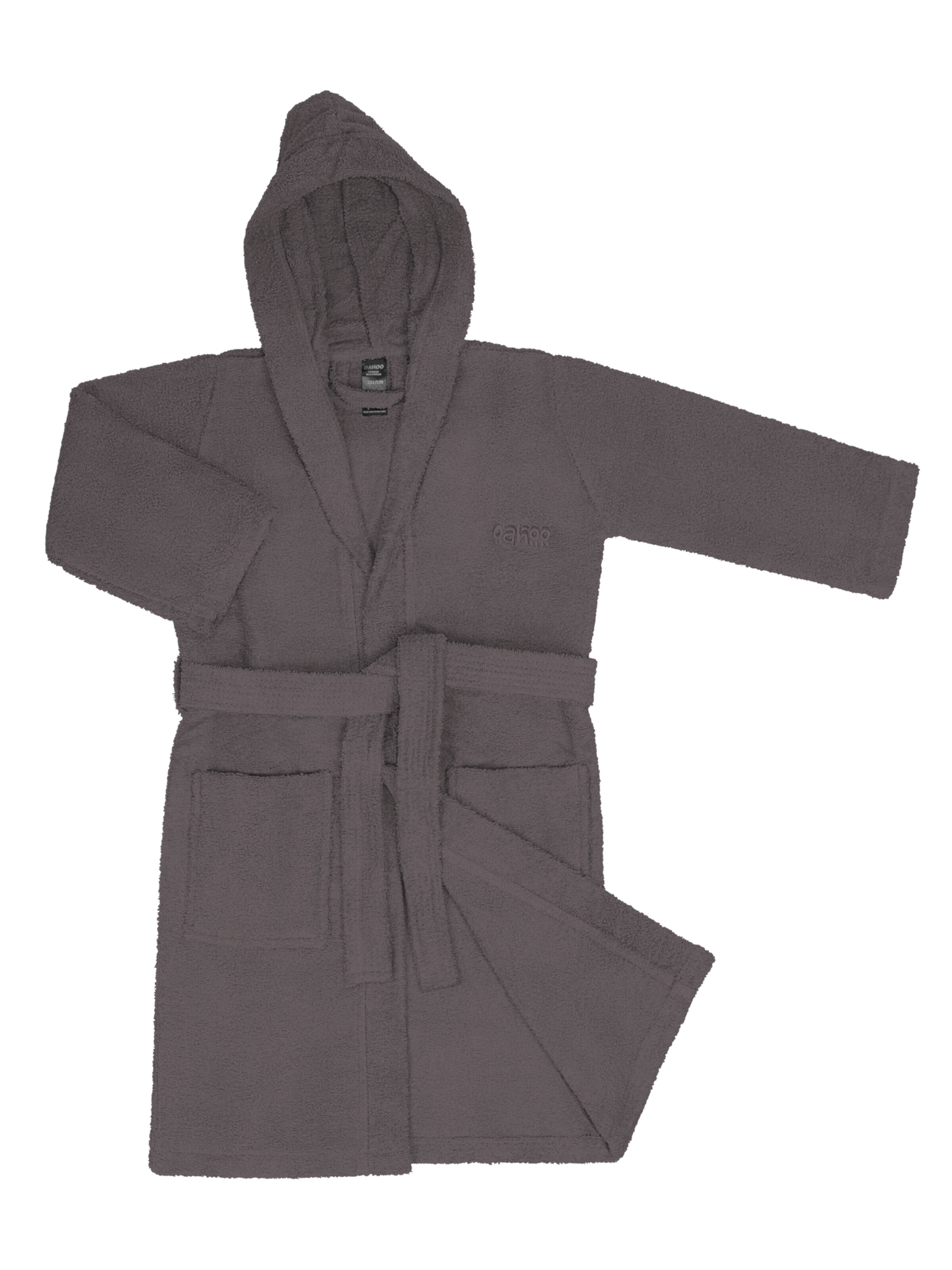 oahoo Bathrobe 'Beach & Bath' in Grey: front