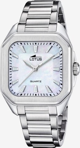 Montre à affichage analogique 'Lotus - Watch Square Series - Quartz watch movement - Watch case width: 35 mm' Lotus en blanc : devant