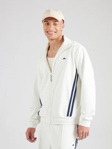 ELLESSE Кофта на молнии в Белый: спереди